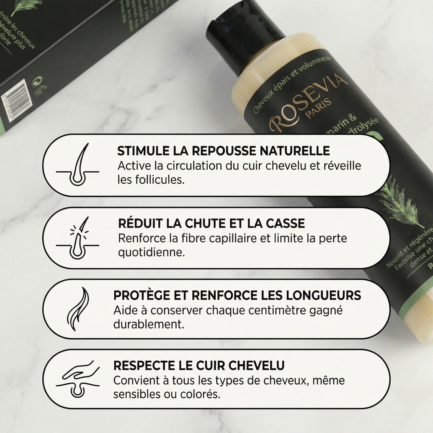 Rosevia - Shampoing de repousse capilaire